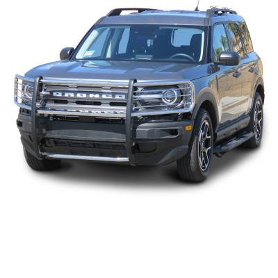 TrailFX - TrailFX E0044S Grille Guard Polished Stainless 1.5" w/Brush Guard