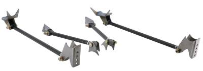 Ridetech - Ridetech 18987999 Triangular 4-Link Rear Suspension Kit Universal R-Joint Black