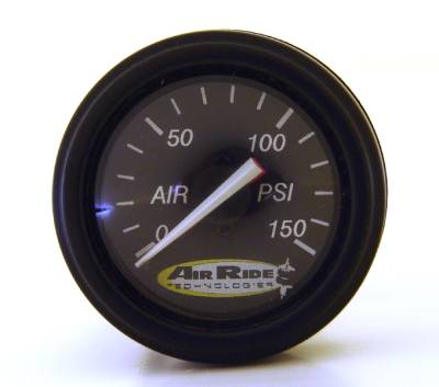 Ridetech - Ridetech 31960003 Gauge Air Pressure 0-150 Psi 2" Dia Analog Mechanical Black