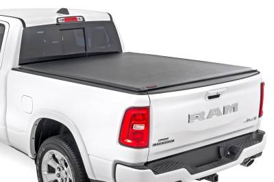 Rough Country Suspension Systems - Rough Country 42309650 Soft Roll-Up Vinyl Tonneau Cover for 19-25 RAM 6.4'