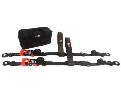 PRP - PRP 71710 UTV Tire Bonnet Kit Ratchet Flat Hooks 1.5" Black w/Storage Bag