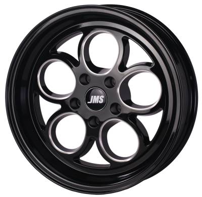 JMS - JMS Wheels Savage 15x10 5x4.75 51mm Black/Machined S1510750CB