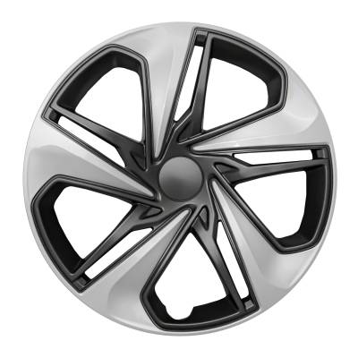 Coast To Coast - Coast To Coast IWC54116SC 16" Silver/Charcoal 5Spoke Plastic Wheel Cover 4pc