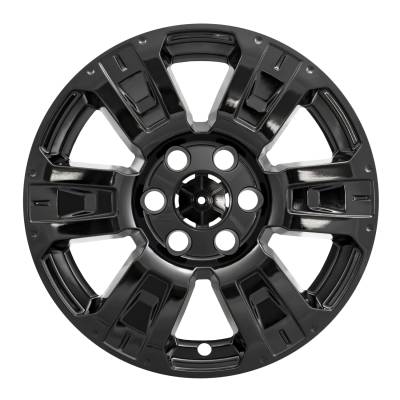 Coast To Coast - Coast To Coast IWCIMP403BLK 18" Gloss Black 6-Spoke Snap-On Wheel Skin 4pc
