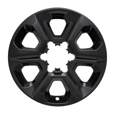 Coast To Coast - Coast To Coast IWCIMP413BLKN 17" Gloss Black 6-Spoke Snap-On Wheel Skin 4pc