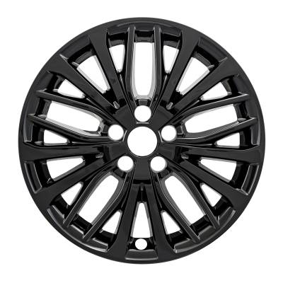 Coast To Coast - Coast To Coast IWCIMP428BLK 18" Gloss Black 10-Split Spoke Snap-On Skin 4pc