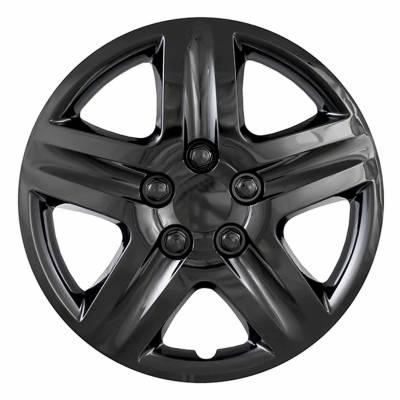 Coast To Coast - Coast To Coast IWC43118BLK Wheel Cover 18" 6 Spoke Snap-On Gloss Black ABS 4Pc