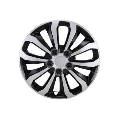 Coast To Coast - Coast To Coast 106114SB 14" 10-Spoke Black/Silver Wheel Cover 4pc Universal