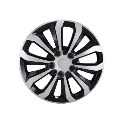 Coast To Coast - Coast To Coast 106116SB 16" 10-Spoke Black/Silver Wheel Cover 4pc Universal