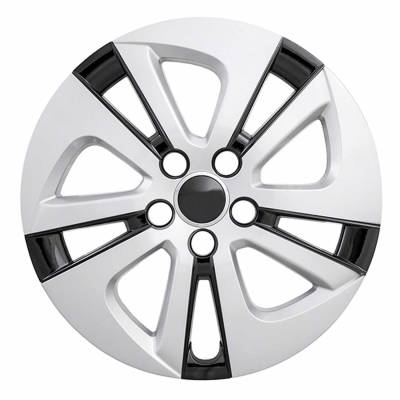 Coast To Coast - Coast To Coast IWC51615SB 15" 5 Spoke Silver/Black Wheel Cover 4pc