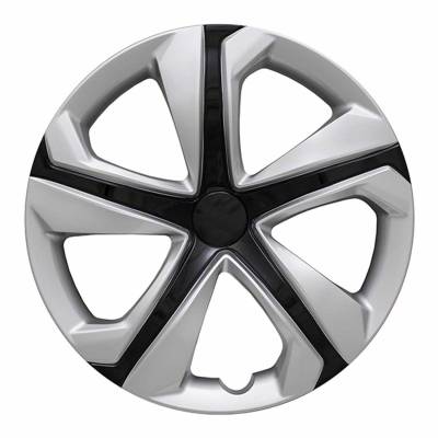Coast To Coast - Coast To Coast IWC52016SB 16" 5 Spoke Silver/Black Wheel Cover 4pc