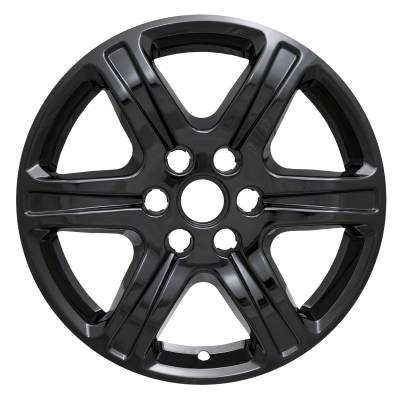 Coast To Coast - Coast To Coast IWCIMP395BLK 17" Wheel Skin 6 Spokes Gloss Black Snap-On 4pc