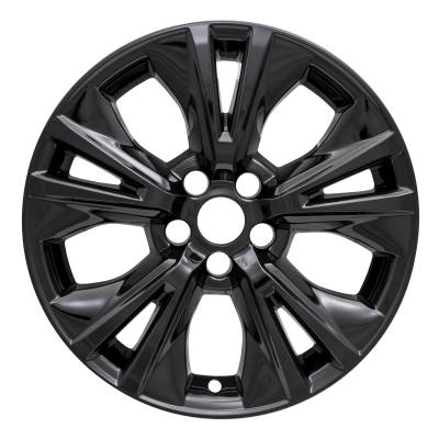Coast To Coast - Coast To Coast IWCIMP410BLK 18" 5 V-Spoke Snap-On Wheel Skin Gloss Black 4Pc