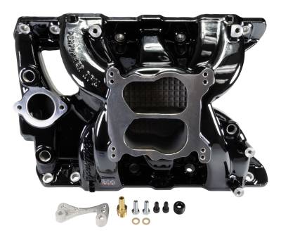 Edelbrock - Edelbrock 7156-BP RPM Intake Manifold Black Plasma Finish for Pontiac 326-455