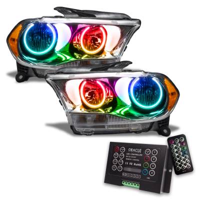 Oracle Lighting - Oracle 7101-333 SMD Pre-Assembled Headlights Halogen Chrome Bezel ColorSHIFT 2.0
