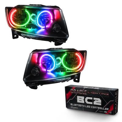 Oracle Lighting - Oracle 7070-335 Non-HID Assembled LED Halo Headlights for 11-13 Grand Cherokee