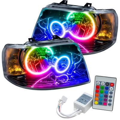 Oracle Lighting - Oracle 7154-504 SMD Pre-Assembled Headlights Black Bezel ColorSHIFT Simple
