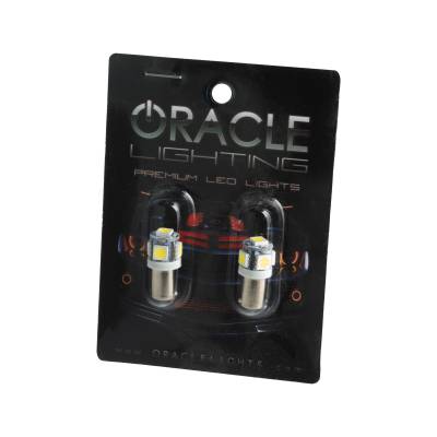 Oracle Lighting - Oracle 4904-001 BA9S 5 LED 3-Chip Bayonet Bulbs White Pair