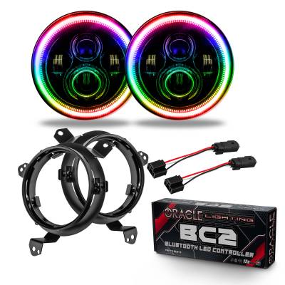 Oracle Lighting - Oracle 5769J-335 7" High Powered LED Headlights ColorSHIFT BC1 Pair