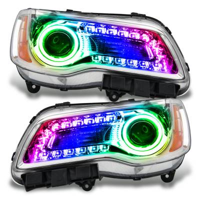 Oracle Lighting - Oracle 7730-334 SMD Pre-Assembled Headlights Non-HID Chrome Bezel Colorshift DRL