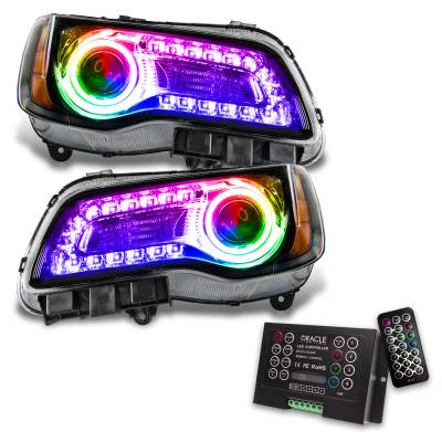 Oracle Lighting - Oracle 7731-333 SMD Pre-Ass. Headlights Non-HID Black Bezel Colorshift 2.0 DRL