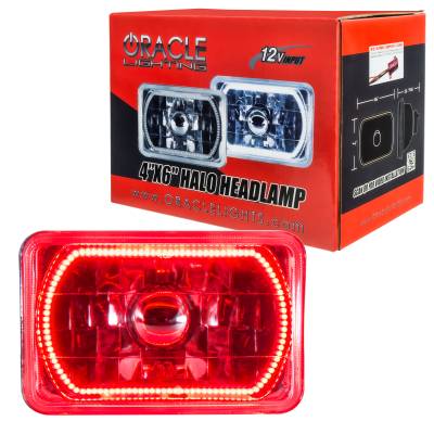 Oracle Lighting - Oracle 6909-003 Pre-Installed Lights 4x6" Sealed Beam Red Halo