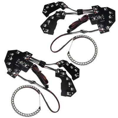 Oracle Lighting - Oracle 1446-332 ColorSHIFT Headlight DRL Halo w/Seq Turn Signal 18-23 Mustang
