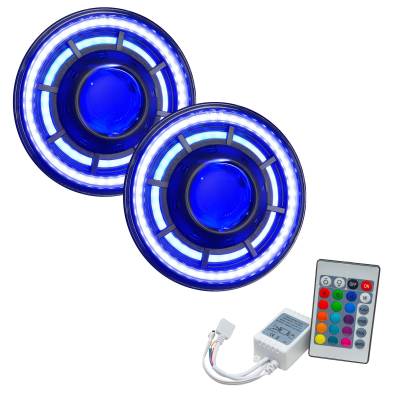Oracle Lighting - Oracle 5876-504 Oculus 7" Colorshift Bi-LED Projector Headlights for Jeep JK