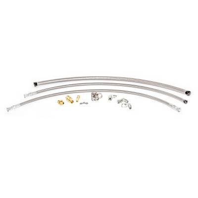 Flaming River - Flaming River FR1610 Stainless Braided Hose Kit Remote Reservoir GM