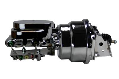 Leed Brakes - Leed Brakes PBKT1019 Power Booster Kit 7" Dual 1" Flat Top Disc/Disc Chrome