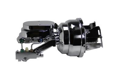 Leed Brakes - Leed Brakes 4N6B2 8" Dual Power Booster 1-1/8" Bore Master Disc/Drum Chrome