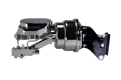 Leed Brakes - Leed Brakes 776B4 7" Dual Power Booster 1-1/8" Bore Master Disc/Disc Chrome