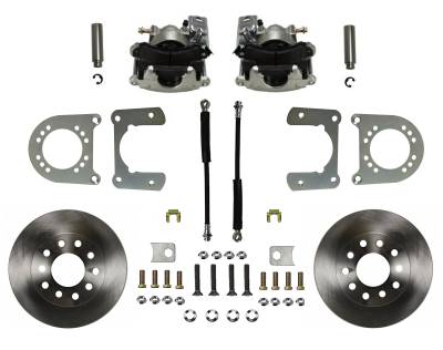 Leed Brakes - Leed Brakes RC6002 Rear Disc Brake Kit w/Plain Rotors & Zinc Plated Calipers