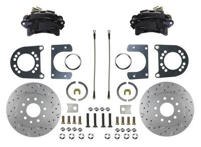 Leed Brakes - Leed Brakes BRC0001X Rear Disc Brake Kit w/Drilled Rotors & Black Calipers