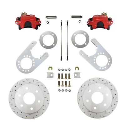 Leed Brakes - Leed Brakes RRC6006X Rear Disc Brake Kit Drilled Rotors 6x5.5" for Chevy
