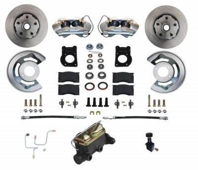 Leed Brakes - Leed Brakes FC0001-405 Manual Front Kit w/Plain Rotors & Zinc Plated Calipers