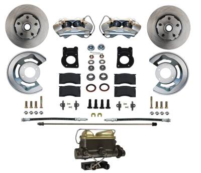 Leed Brakes - Leed Brakes FC0001-4C7 Manual Front Kit w/Plain Rotors & Zinc Plated Calipers