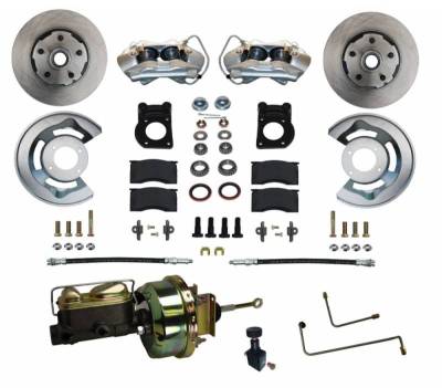 Leed Brakes - Leed Brakes FC0001-H405A Power Front Kit w/Plain Rotors/Zinc Plated Calipers