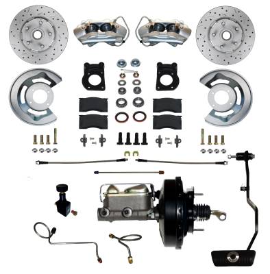 Leed Brakes - Leed Brakes FC0002-3405AX Power Frnt Kit w/Drilled Rotors & Zinc Plated Calipers