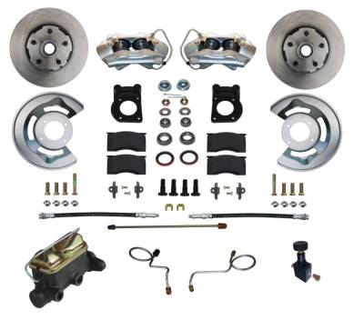 Leed Brakes - Leed Brakes FC0002-405 Manual Front Kit w/Plain Rotors & Zinc Plated Calipers