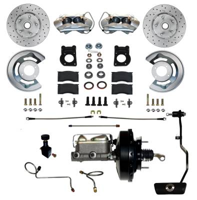 Leed Brakes - Leed Brakes FC0003-3405AX Power Frnt Kit w/Drilled Rotors & Zinc Plated Calipers