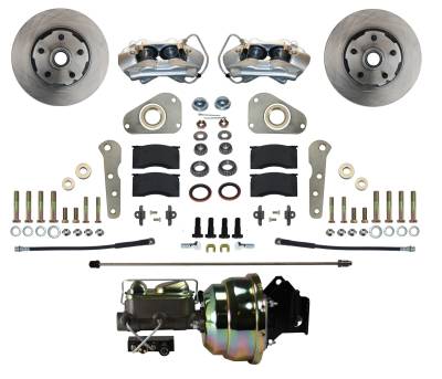 Leed Brakes - Leed Brakes FC0025-8307 Power Front Kit w/Plain Rotors & Zinc Plated Calipers