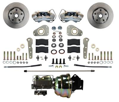 Leed Brakes - Leed Brakes FC0025-Y307 Power Front Kit w/Plain Rotors & Zinc Plated Calipers