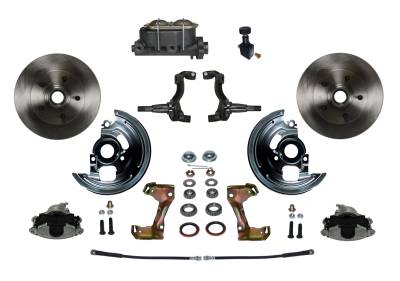 Leed Brakes - Leed Brakes FC1002-305 Manual Front Kit w/Plain Rotors & Zinc Plated Calipers