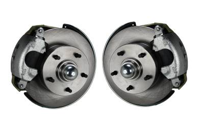 Leed Brakes - Leed Brakes FC1002SM Spindle Kit w/Plain Rotors & Zinc Plated Calipers