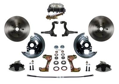 Leed Brakes - Leed Brakes FC1006-3A1 Manual Front Kit w/Plain Rotors & Zinc Plated Calipers