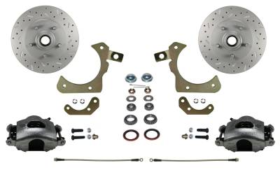 Leed Brakes - Leed Brakes FC1011SMX Spindle Kit w/Drilled Rotors & Zinc Plated Calipers