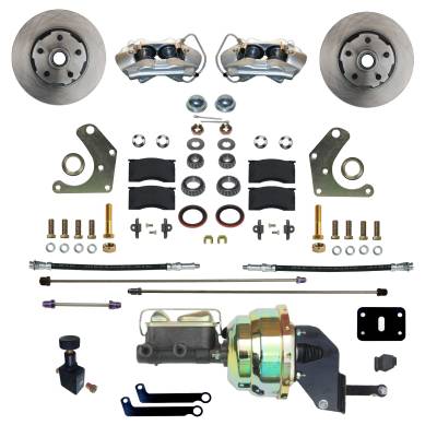 Leed Brakes - Leed Brakes FC2003-8405 Power Front Kit w/Plain Rotors & Zinc Plated Calipers
