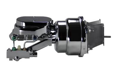 Leed Brakes - Leed Brakes H76B2 7" Dual Power Booster 1-1/8" Bore Flat Top Master Disc/Drum