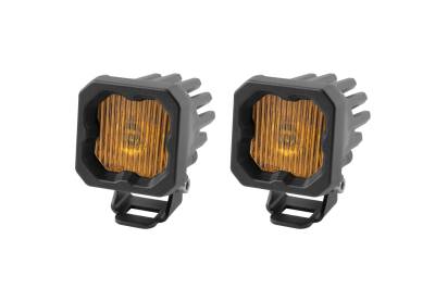 Diode Dynamics - Diode Dynamics DD6848P Stage Series C1 LED Pod Yellow SAE Fog Standard ABL Pair